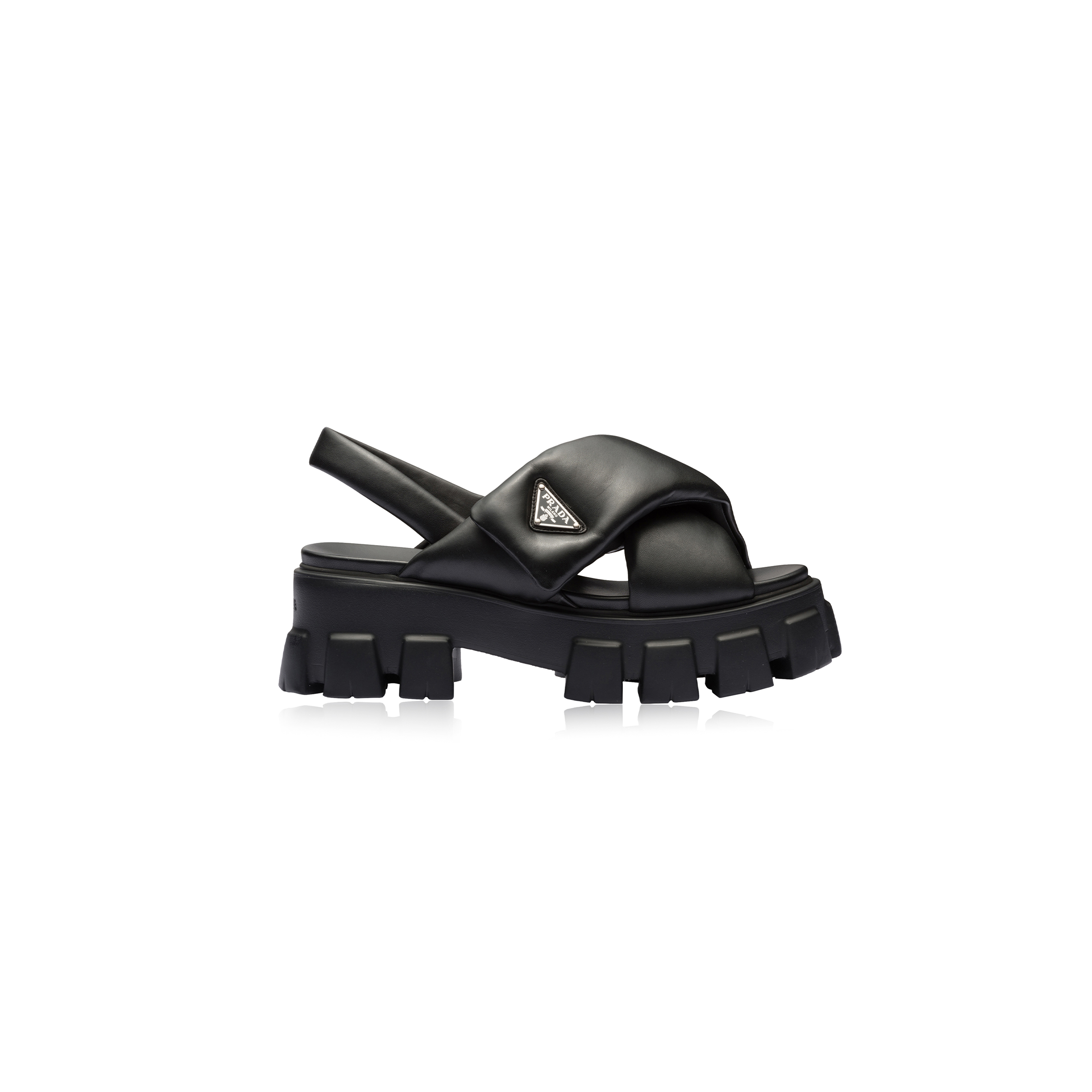 Pra*a monolith padded leather sandals 923864